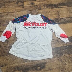 Vintage California Bicyclist Long Sleeve Cycling‎ Jersey Shirt Top Mens XL